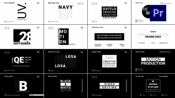 Rhythm Black Titles - VideoHive 44590589