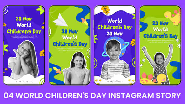 World Childrens Day Instagram Story - VideoHive 55094626