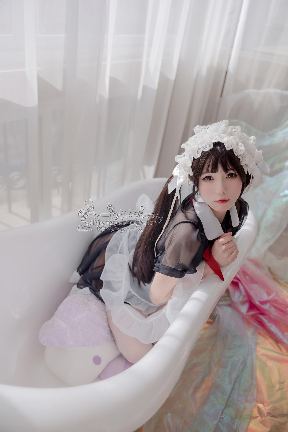 Cosplay 黏黏团子兔 黑白女仆(13)