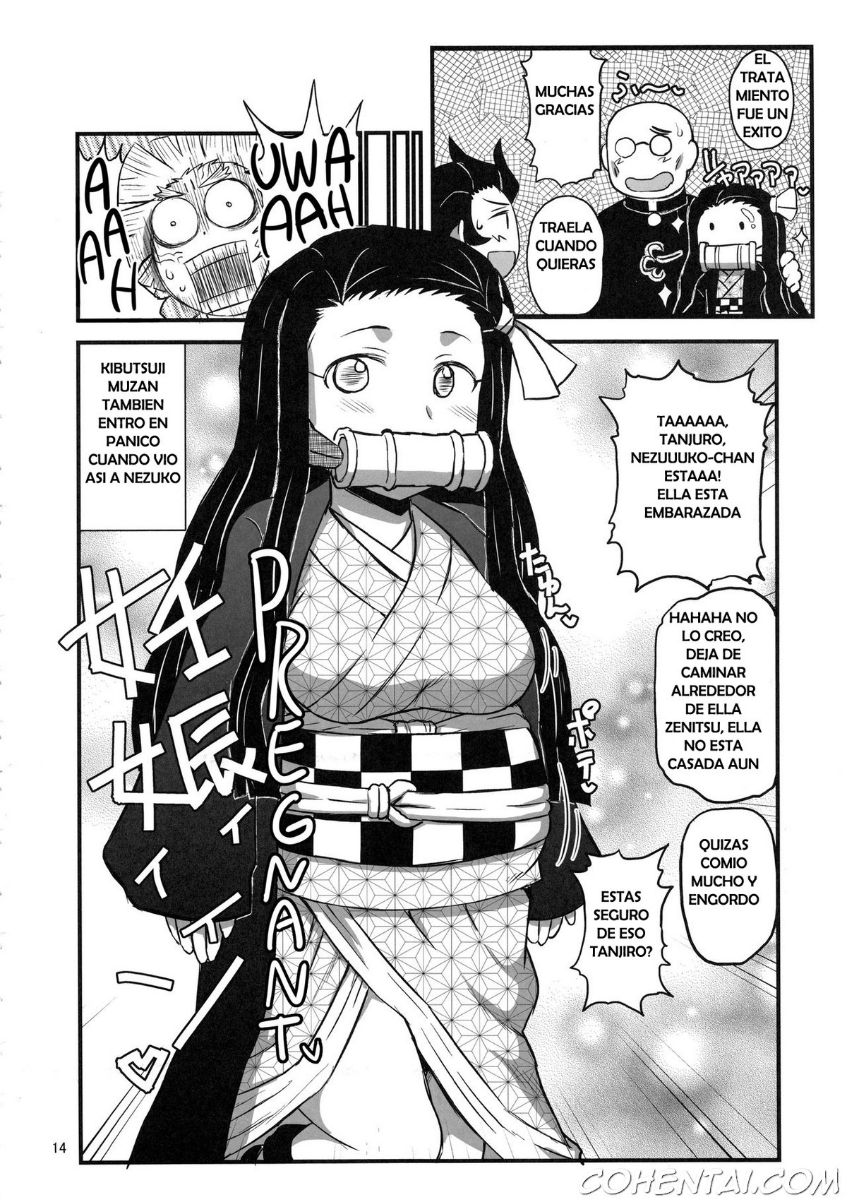 Mechashiko no Chinpo ~Nikuyoku o Osaekirenaku Natta Nezuko-chan ga Dosukebe Ossan Tanebashira to Kettou Shite Eiyou Hokyuu Suru Hon~ (Kimetsu no Yaiba) xxx comics manga porno doujin hentai español sexo 