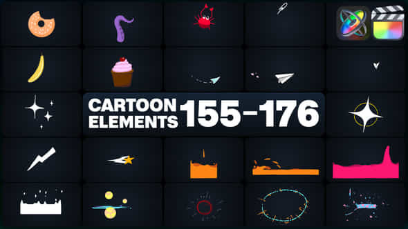 Cartoon Elements For Fcpx - VideoHive 50359954