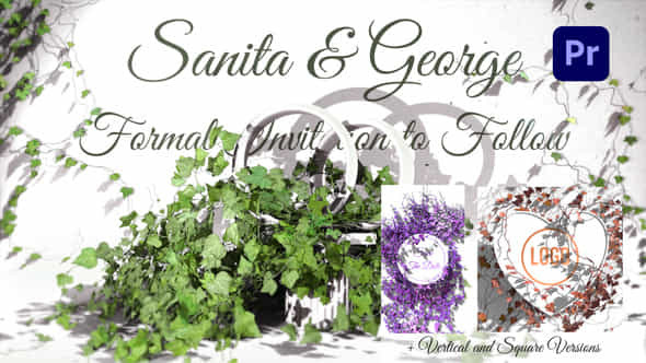 Botanical Leaves Wedding Invitation - VideoHive 51937040