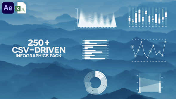 250 Csv Driven Infographics Pack - VideoHive 39752366