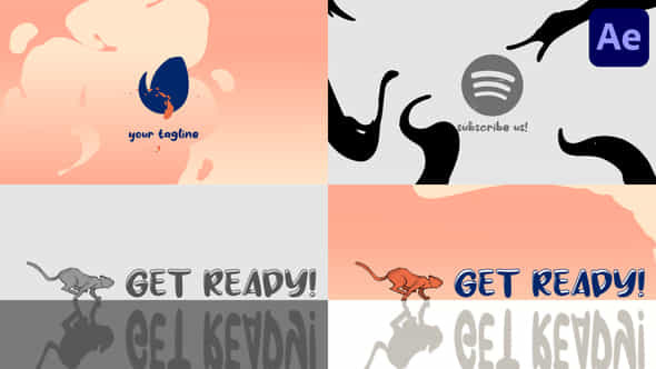 Running Cat Logo - VideoHive 45547240