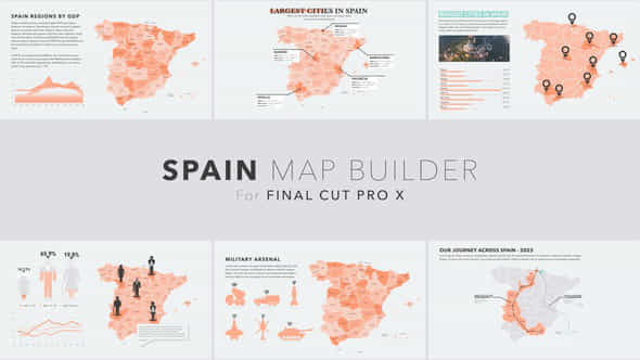 Spain Map Builder - VideoHive 46189313
