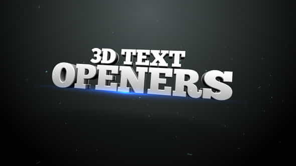 3D Text Openers v2 - VideoHive 12437206