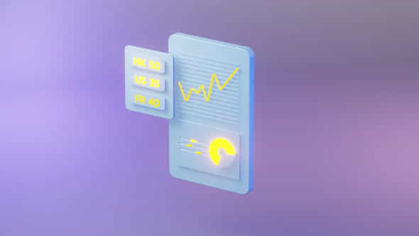 3D Concept Of Stock Trading Minimalist Style - VideoHive 47851401