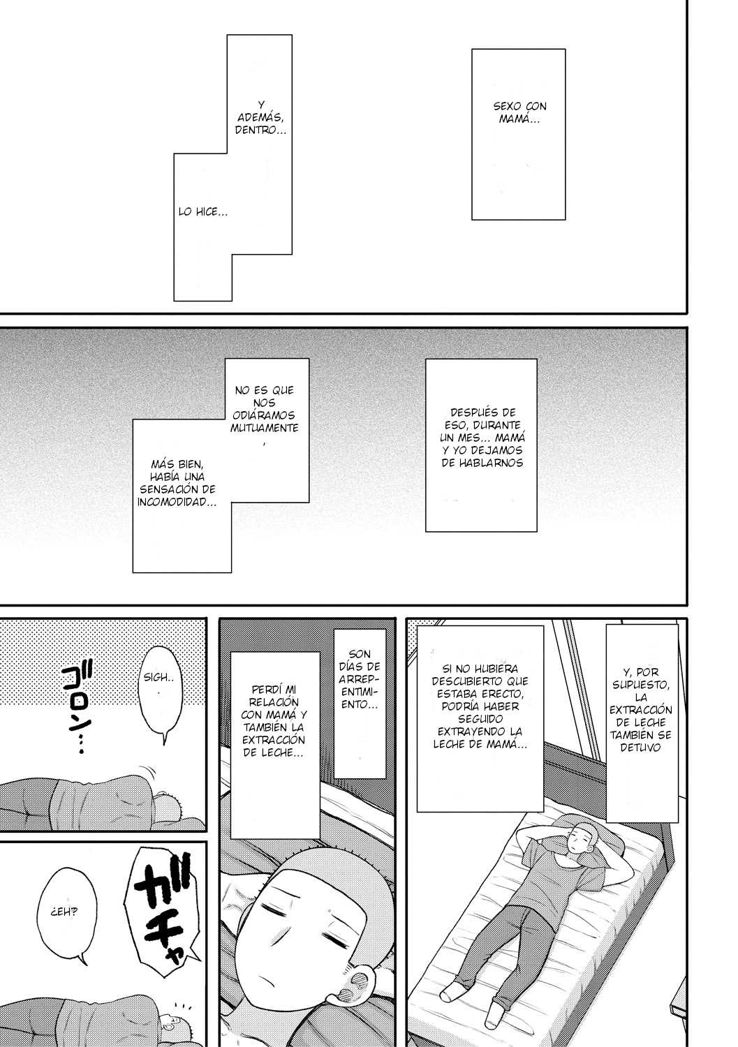[Nagaikusa] Días de ordeñar la leche de mamá... (Haramitagari na Hahaoya) [Spanish] [Digital]