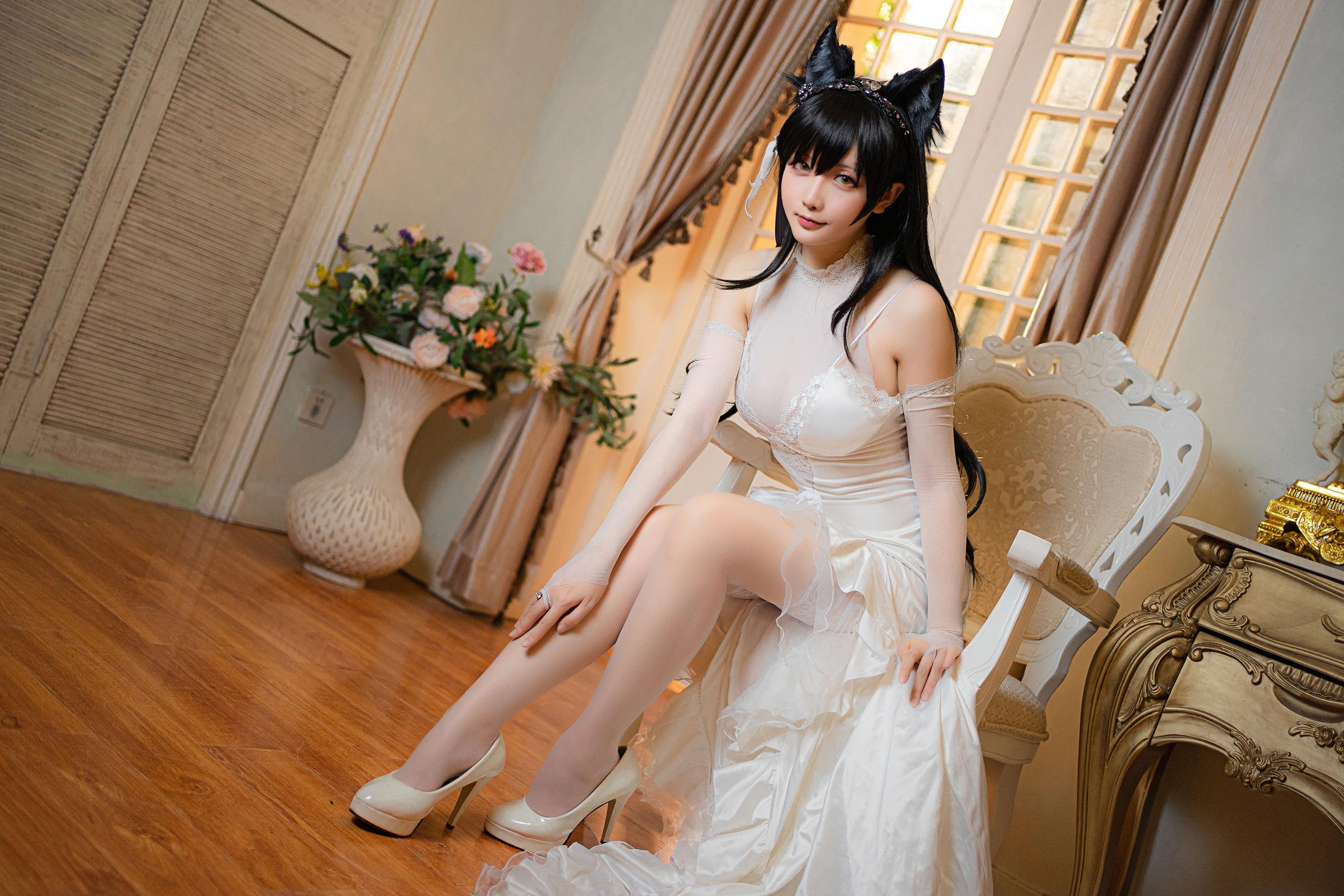 [Cosplay] 星之迟迟 – 爱宕婚纱 写真套图(7)