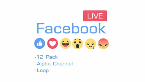Facebook Like Reactions 12 Pack - VideoHive 19587458