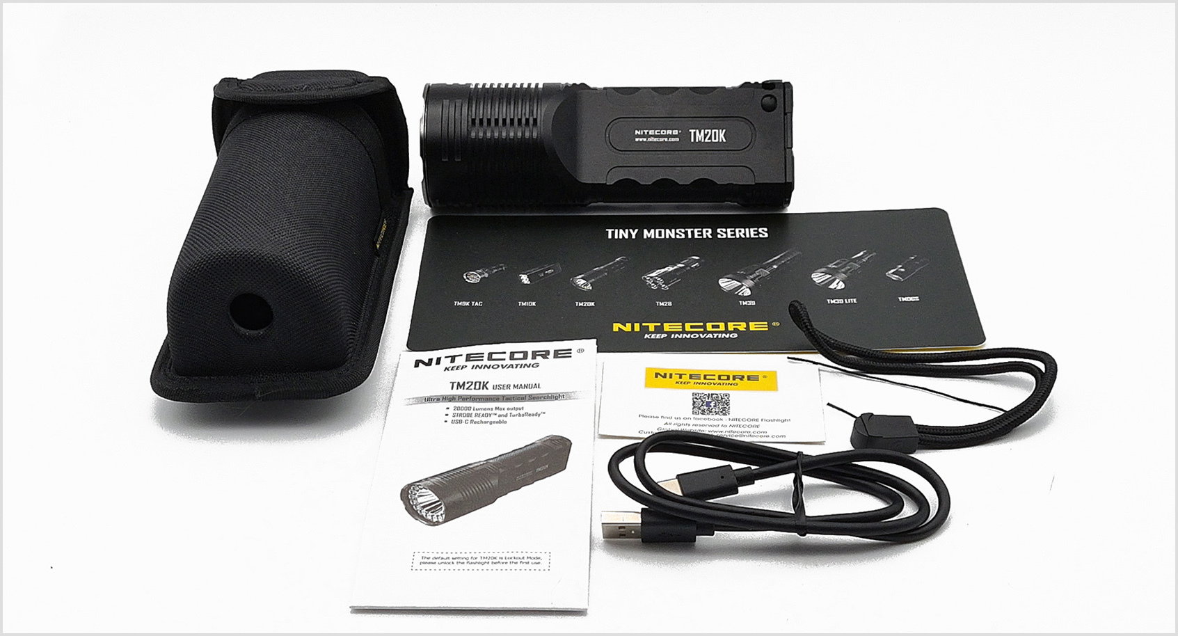 Nitecore - TM20K - Tiny Monster - Ricaricabile - 20000 lumens e 290 metri - Torcia  Led