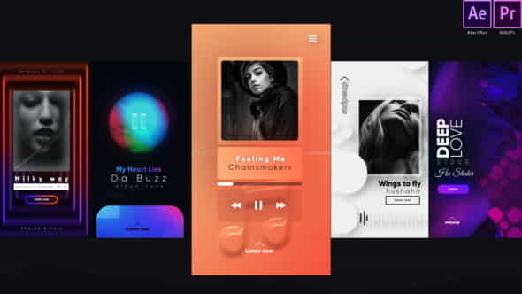 Instagram Trendy Music Stories - VideoHive 27930058