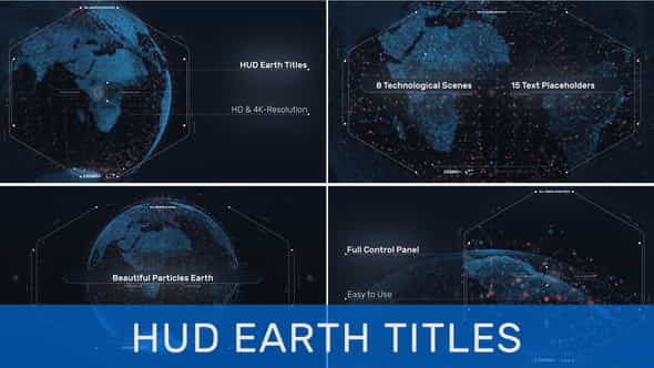 HUD Earth Titles - VideoHive 31059564