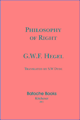 Hegel, G W F  - Philosophy Of Right