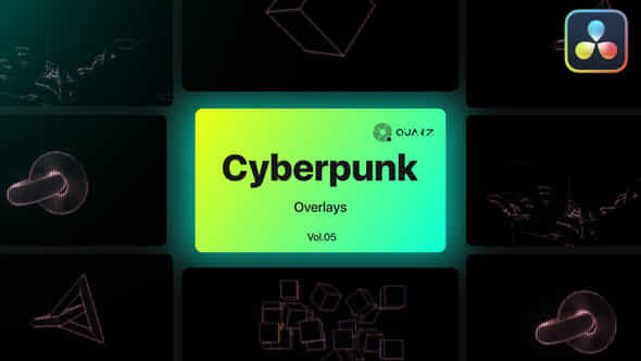 Cyberpunk Overlays - VideoHive 47632142
