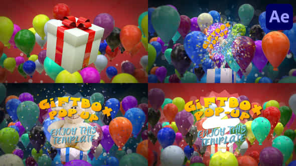 Gift Box Pop Up For After Effects - VideoHive 55733636