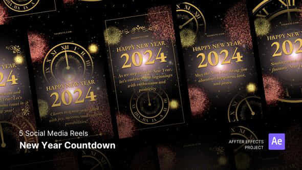 Social Media Reels New Year Countdown After Effects Template - VideoHive 49717916