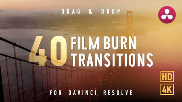 Film Burn Transitions - VideoHive 40491601