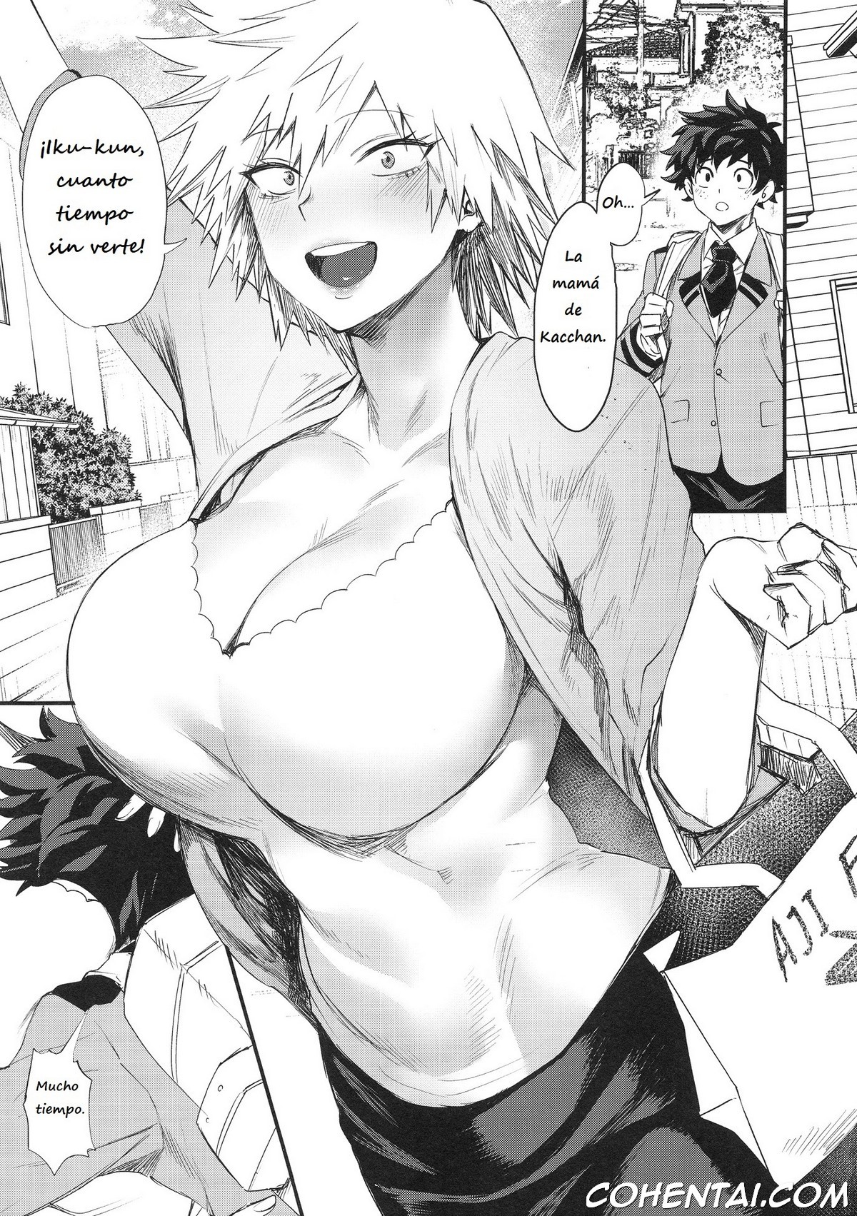 Mitsuki-san no Bosei ni Oshitsubusaresou desu (Boku no Hero Academia) xxx comics manga porno doujin hentai español sexo Izuku Midoriya Mitsuki Bakugou My Hero Academia | Boku No Hero Academia