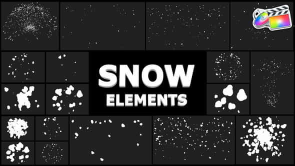 Cartoon Snowflakes Pack | FCPX - VideoHive 29754373