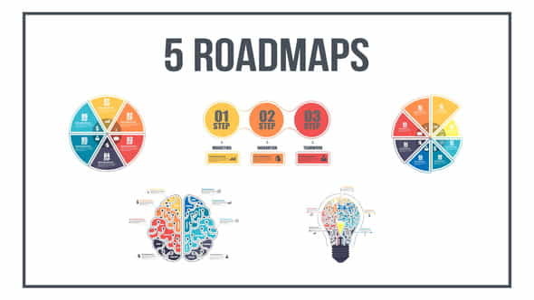 Infographics Roadmaps 1 - VideoHive 23585787