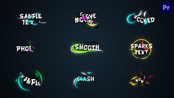 Neon Colorful Titles - VideoHive 39879760
