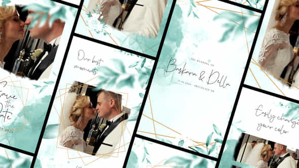 Aesthetic Wedding Invitation Stories Pack - VideoHive 49446663