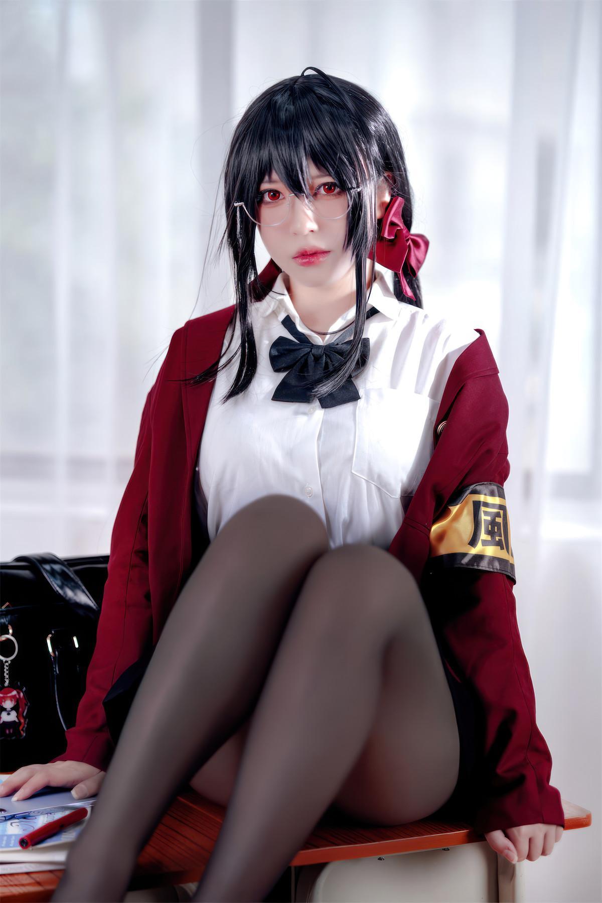 Cosplay 半半子Banbanko 大凤 风纪委员(9)