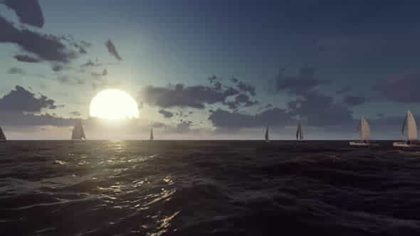 Fly Through Sailboats - VideoHive 33059317