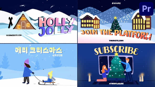 Christmas Vibe Typography For Premiere Pro - VideoHive 55634567