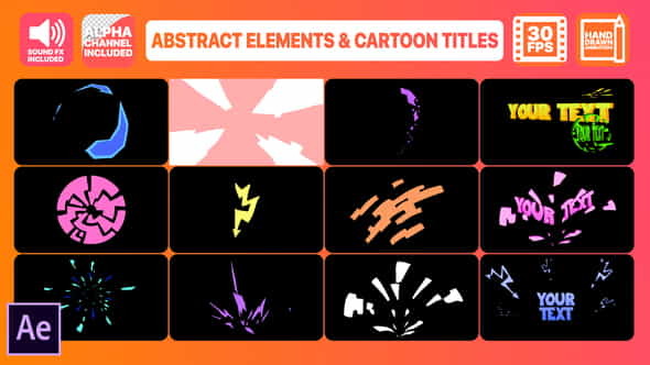 Abstract Shapes And Cartoon Titles - VideoHive 24740652