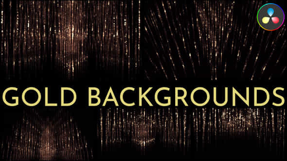 Gold Backgrounds For Davinci Resolve - VideoHive 51756149