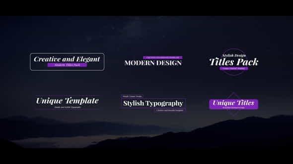 Unique Titles Pack For After - VideoHive 36710477