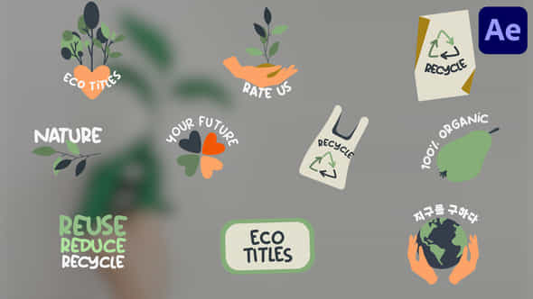 Eco Recycle Titles - VideoHive 47917403