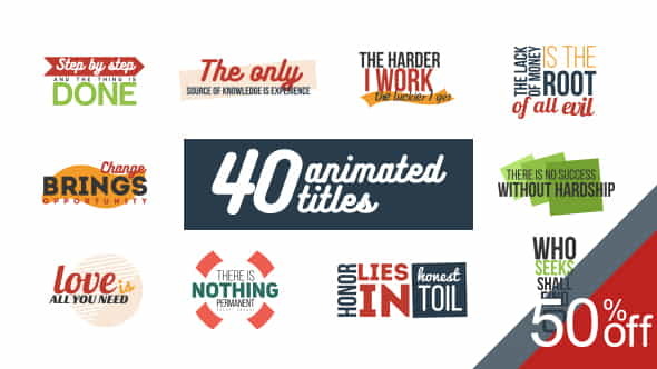 40 Animated Titles - VideoHive 16280679