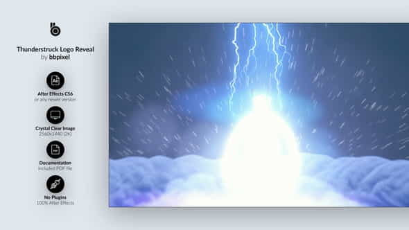 Thunderstruck Logo Reveal - VideoHive 34661746