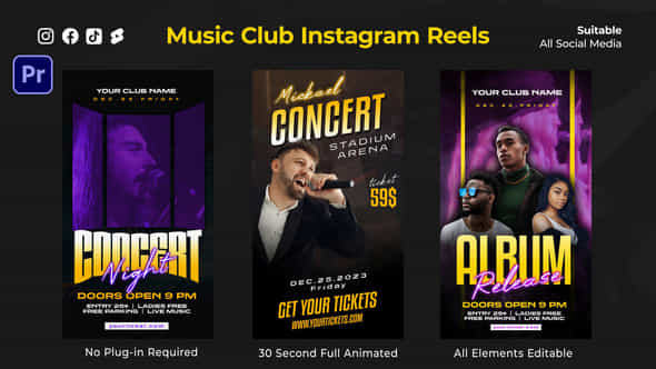 Music Club Instagram Reels - VideoHive 49562132