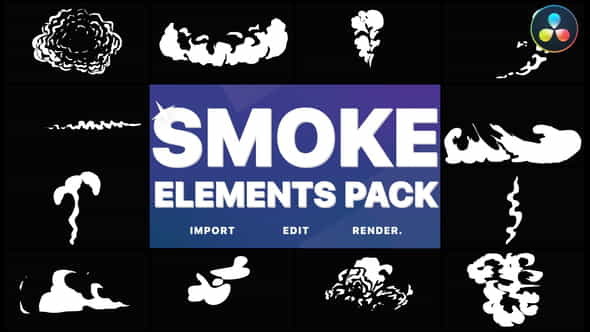 Cartoon Smoke Elements | DaVinci - VideoHive 31740468