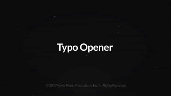 Typography Opener - VideoHive 20022932