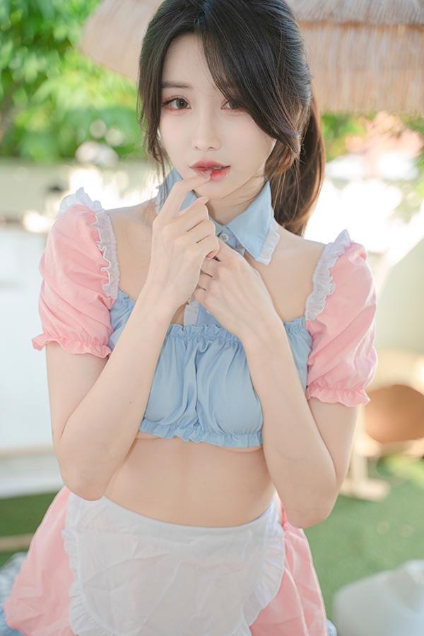 甜美女孩Yeonyu居家写真肌肤如牛奶般白嫩润滑(3)