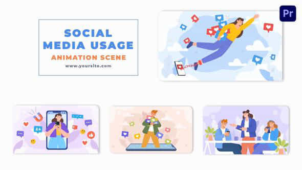 Social Media Usage - VideoHive 46460760