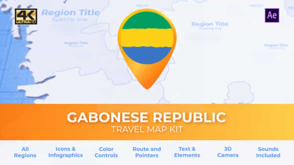 Gabon Map - - VideoHive 39800097