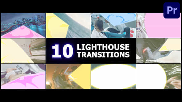 Lighthouse Seamless Transitions Premiere Pro Mogrt - VideoHive 51928303