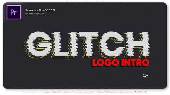 Glitch Logo Intro - VideoHive 35401708