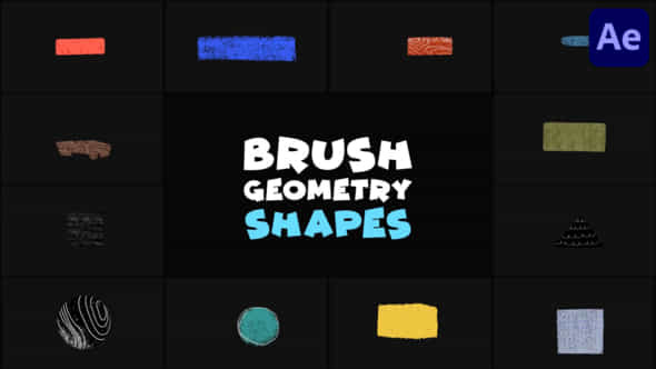 Brush Geomerty Shapes After Effects - VideoHive 48913372