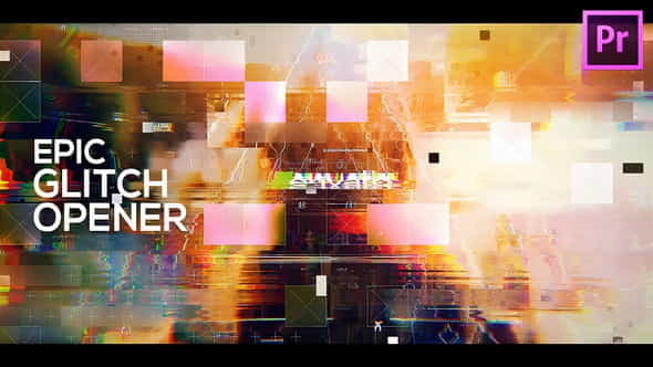 Glitch Opener Slideshow for Premiere - VideoHive 33257964