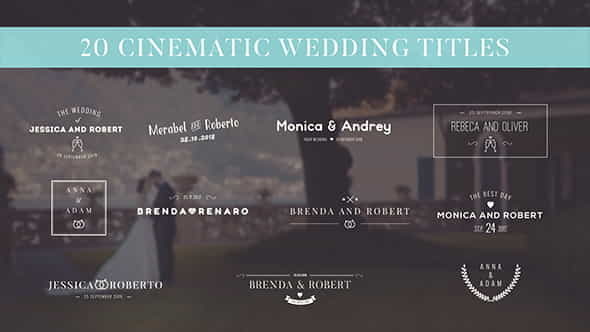 Cinematic Wedding Titles - VideoHive 18201208