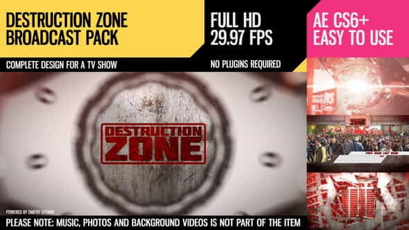 Destruction Zone (Broadcast Pack) - VideoHive 3156299