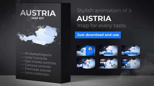 Austria Map - Republic of - VideoHive 24212482