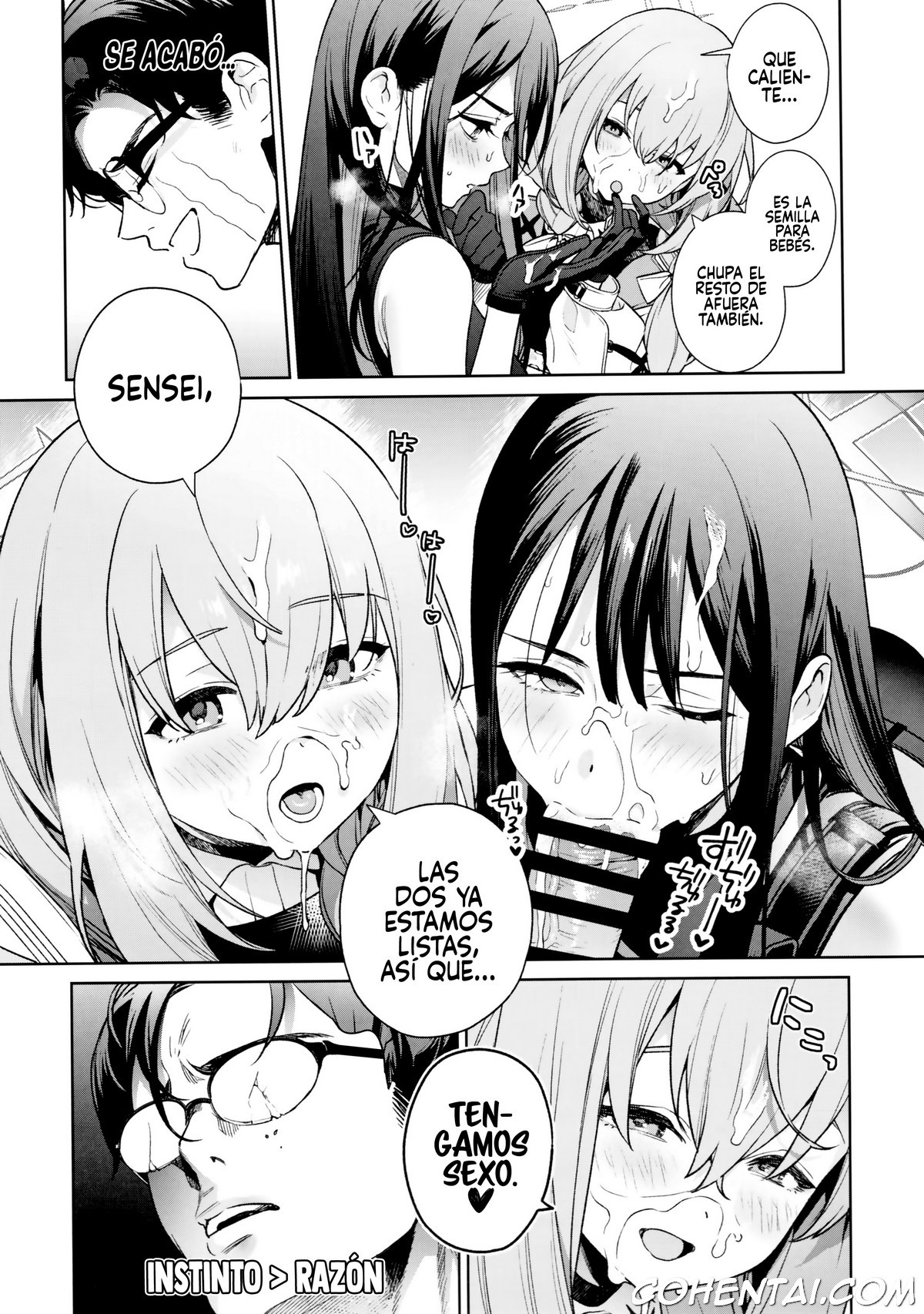 Saori to Atsuko ni Obenkyou Oshieru Hon (Blue Archive) xxx comics manga porno doujin hentai español sexo 